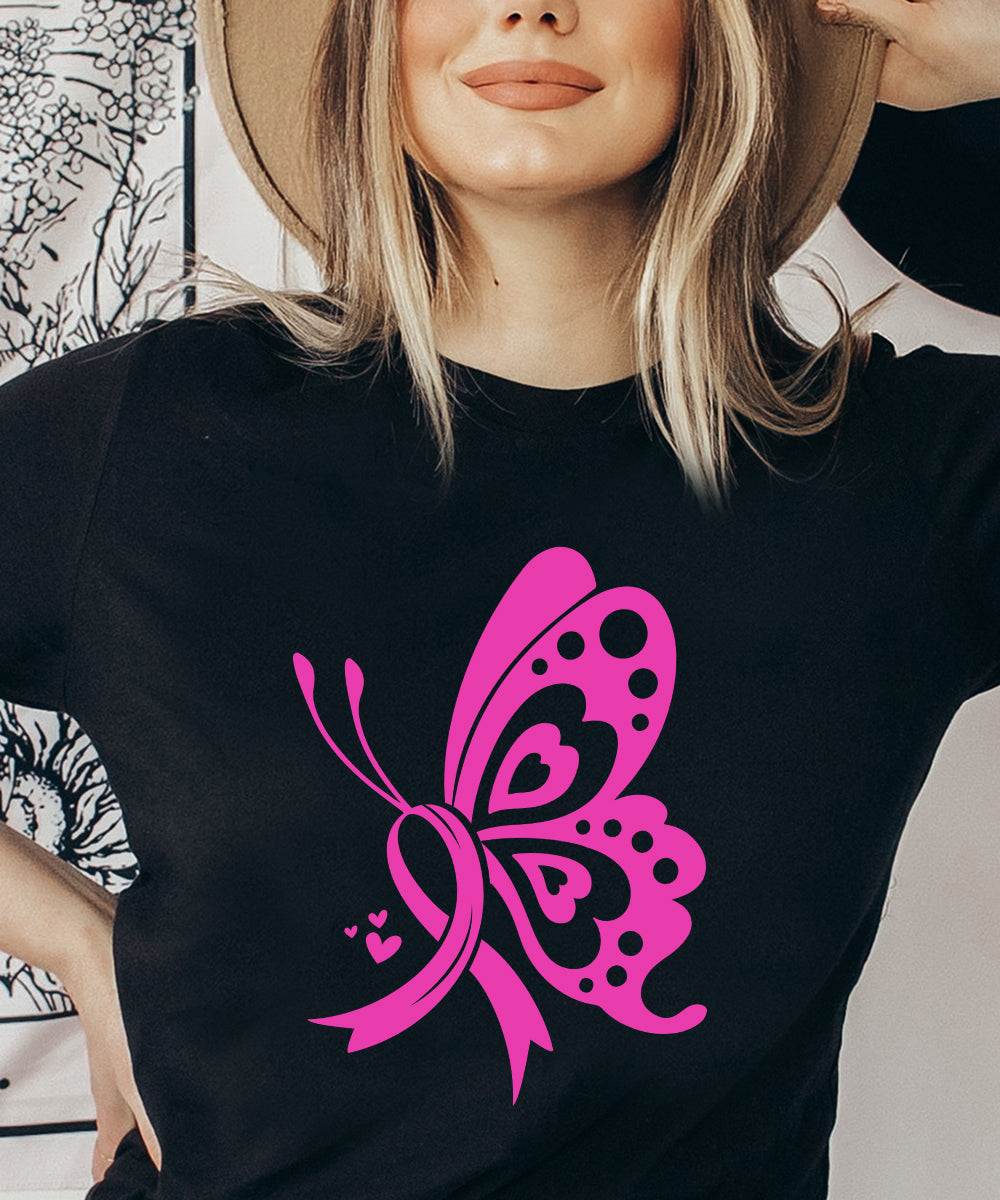 Pink Breast Cancer Butterfly